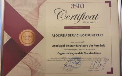Asociatia Serviciilor Funerare a devenit membru ASRO 28.04.2022